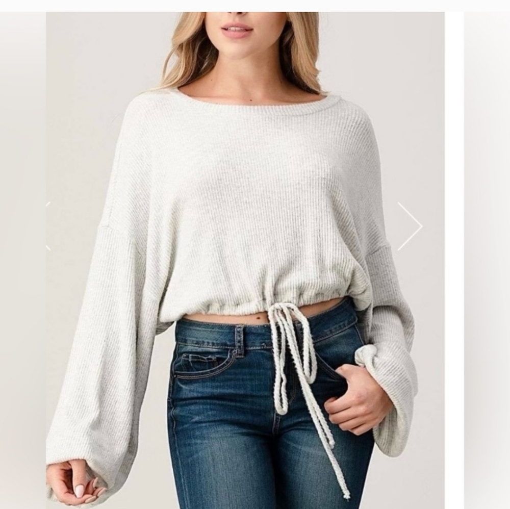 Rib knit sweater